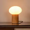 Image de Lucide lampe à poser Birtle, hauteur 38 cm, blanc/bois clair, bois/verre