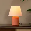 Image de Lucide lampe de table Macia, terre cuite/couleur naturelle 27 cm Céramique/tissu