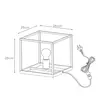 Image de Lucide Lampe à poser Arthur avec cadre métal, noire