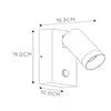 Image de Lucide Projecteur mural extérieur Taylor Sensor, 1 lampe noir