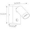 Image de Lucide Projecteur mural extérieur Taylor Sensor, 1 lampe blanc