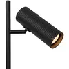 Image de Lucide Lampadaire Clubs tête pivotante, noire