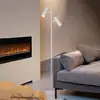Image de Lucide Lampadaire Clubs, réglable, blanc, métal, 140 cm, GU10