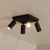 Image de Lucide Spot pour plafond Clubs, noir, 4 lampes, GU10, aluminium