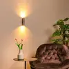 Image de Lucide Spot mural Dupla, grise, hauteur 18 cm, métal, à 2 lampes.