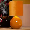 Image de Lucide Lampe à poser Esterad, ocre, Ø 24 cm, hauteur 47 cm, verre