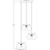 Image de Lucide Suspension Jessica, 3 lampes, noir, Ø 30 cm, coton