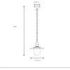 Image de Lucide Suspension d’extérieur Aruba, brun rouille