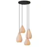 Image de Suspension Cinzia en porcelaine blanc 4 lampes IP20 4 x E27 160W Ø55,5 x 154cm Lucide