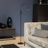 Image de Lucide Lampe sur pied LED Zozy, noir, 3-StepDim, hauteur 145 cm, bras flexible