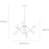 Image de Lucide Suspension Lester, à six lampes, réglable