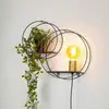 Image de Lucide Applique murale Circle, noir, 38 cm, E27