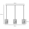 Image de Lucide Suspension Almelo, 3 lampes, linéaire, noir/or, métal