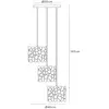 Image de Lucide Suspension Almelo, 3 lampes, ronde, noir/or, métal
