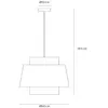 Image de Lucide Suspension Tribute, 1 lampe, Ø 60 cm, textile, beige