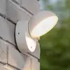 Image de Lucide Applique murale LED Finn, blanc, métal, IP54, détecteur jour/nuit
