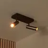 Image de Lucide Spot pour plafond Grado, longueur 25 cm, gris, métal, à 2 lampes.
