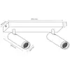 Image de Lucide Spot pour plafond Grado, longueur 25 cm, taupe, métal, à 2 lampes.