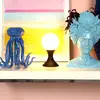 Image de Lucide Lampe à poser Moya avec abat-jour en verre, noire