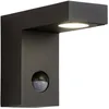 Image de LUCIDE TEXAS-IR - Spot mural/Applique mural Intérieur/Extérieur - LED - 1x7W 3000K - IP54- Détecteur De Mouvement & Jour/Nuit (désactivable) - Anthracite