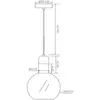 Image de Lucide Suspension Julius, à 1 lampe, gris fumé, Ø 20 cm