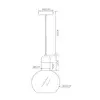 Image de Lucide Suspension Julius, à 1 lampe, gris fumé, Ø 40 cm