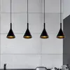 Image de Lucide Suspension Gipsy. noir, plâtre, 120 cm, à 4 lampes