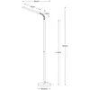 Image de Lucide Lampe sur pied LED Gilly, blanc, flexible, métal, hauteur 153 cm
