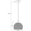 Image de Lucide Suspension Mesh, à 1 lampe, noir , Ø 22 cm