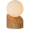 Image de LUCIDE LEN - Lampe de table - Ø 10 cm - 1xG9 - Bois clair
