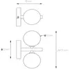 Image de Lucide Applique Tycho, à 2 lampes, noire/gris fumé