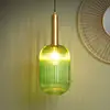 Image de Lucide Suspension en verre Maloto, Ø 20 cm, verte