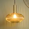 Image de Lucide Suspension en verre Maloto, Ø 30 cm, ambre