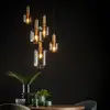 Image de Lucide Suspension Joanet avec verre fumé, à 5 lampes