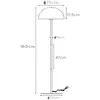 Image de Lucide Lampe sur pied Siemon en acier, Ø 35 cm bleue