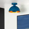 Image de Lucide Plafonnier Siemon en acier, Ø 25 cm, bleu