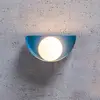 Image de Lucide Applique Benni abat-jour sphérique en verre, bleue