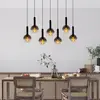 Image de Lucide Suspension Marius, noire, à 7 lampes