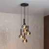 Image de Lucide Suspension Marius, noire, à 5 lampes