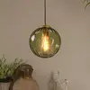 Image de Lucide Suspension Monsaraz, vert, Ø 25 cm, verre, à 1 lampe