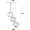 Image de Lucide Suspension Monsaraz, Ø 35 cm, ambre/vert, verre, E27