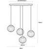 Image de Lucide Suspension Monsaraz, vert/ambre, E27, à 4 lampes