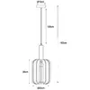 Image de Lucide Suspension Rafal, Ø 20 cm, feutre, gris, 1 lampe