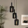 Image de Lucide Suspension textile Rafal, Ø 30 cm, gris, angulaire, à 3 lampes