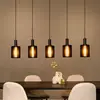 Image de Lucide Suspension Lambres, noir Longueur 164 cm Verre/métal à 5 lampes