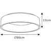 Image de Lucide Plafonnier LED Talowe, noir, Ø 80 cm