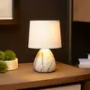 Image de Lucide Lampe à poser Marmo pied en céramique, blanche