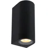 Image de LUCIDE ZARO - Spot mural/Applique mural Intérieur/Extérieur - 2xGU10 (MR16) - IP44 - Noir