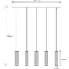 Image de Lucide Suspension linéaire Lionel avec 5 abat-jour