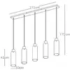 Image de Lucide Suspension Orlando, gris fumé, à 5 lampes